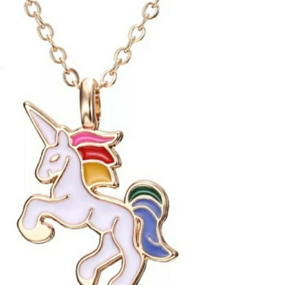 White Unicorn Necklace